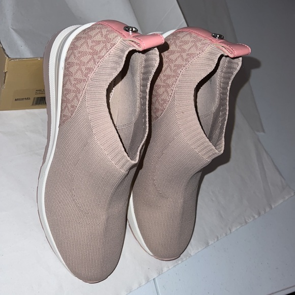 Michael Kors Mabel Stretch Knit Slip On Wedge Trainers - Picture 3 of 16